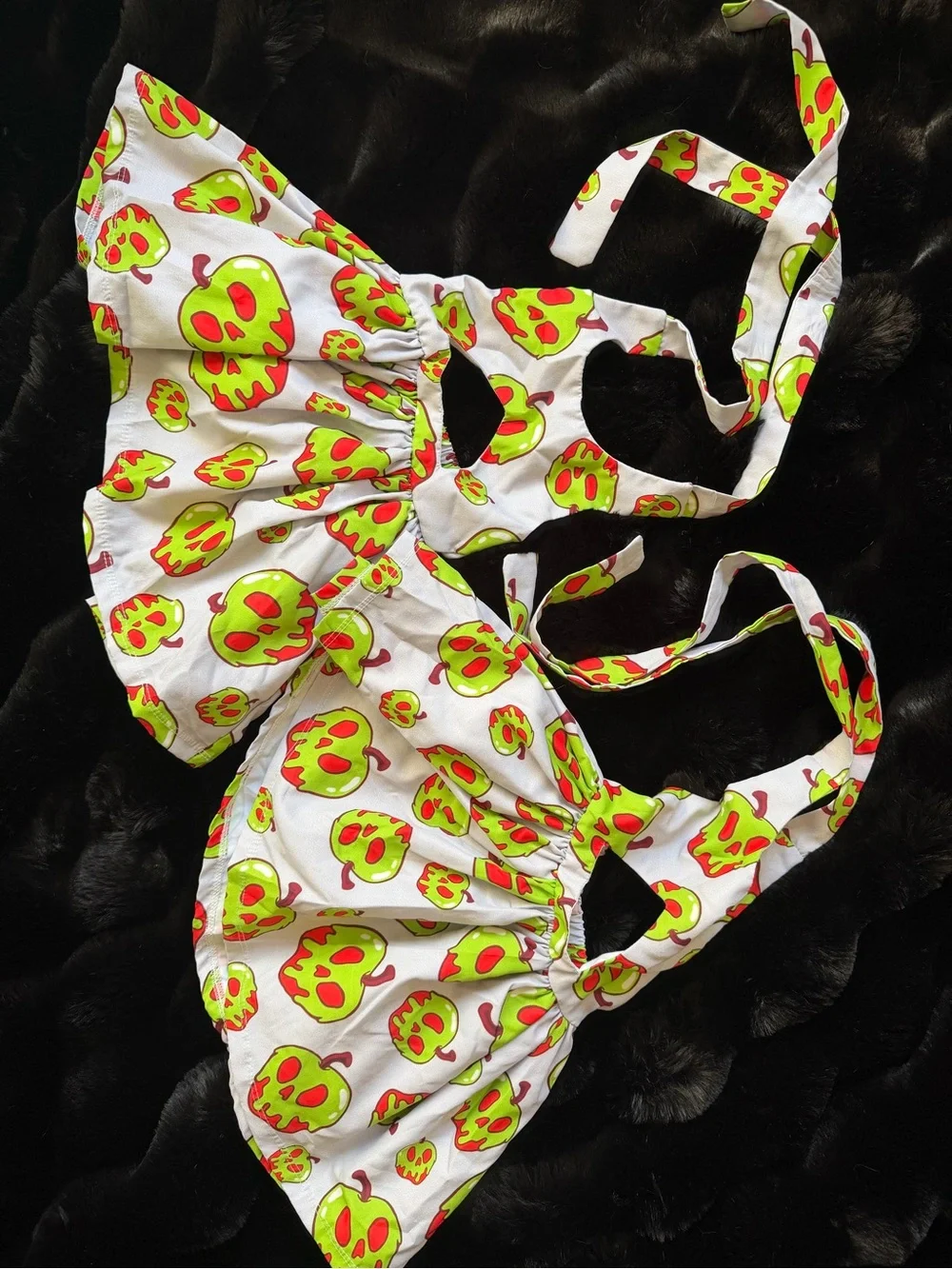 Playful Poison Apple Tie-Top Crop -